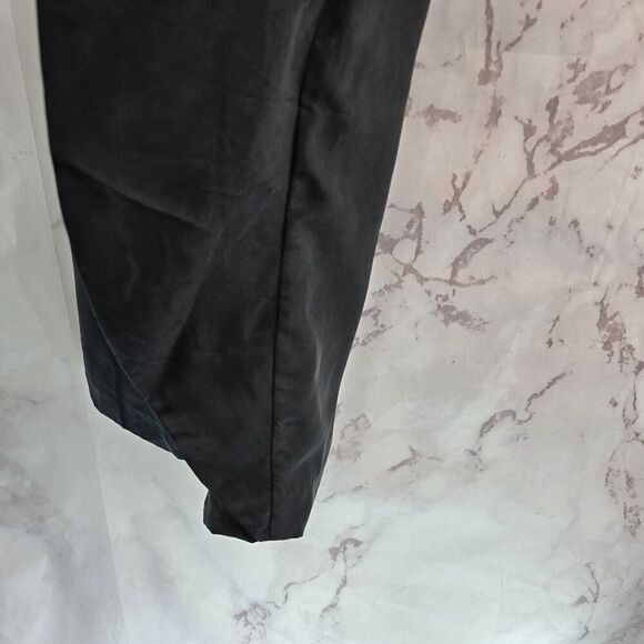 In Ad Minus Dress Womens 4 Small Black Silk Mini Asymmetric Shift Ruffle LBD - Picture 11 of 16